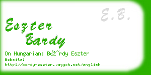 eszter bardy business card